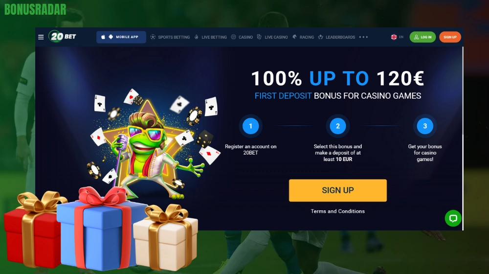 20bet Bonus dobrodošlice