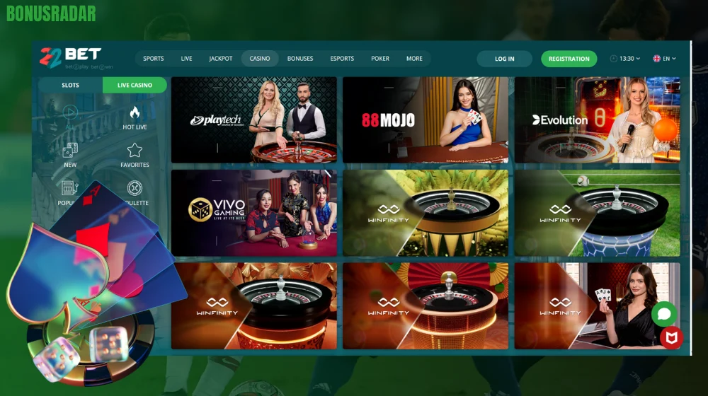 22Bet Casino Live