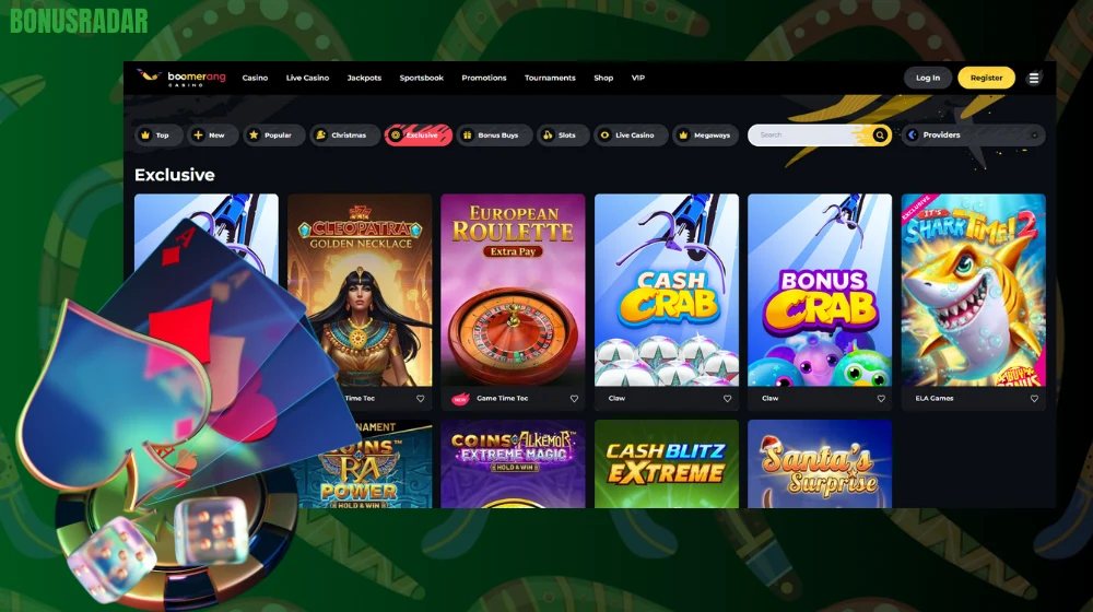 Boomerang casino Ekskluzivne igre
