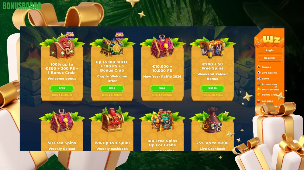 Drugi bonusni ponudbe igralnice Wazamba