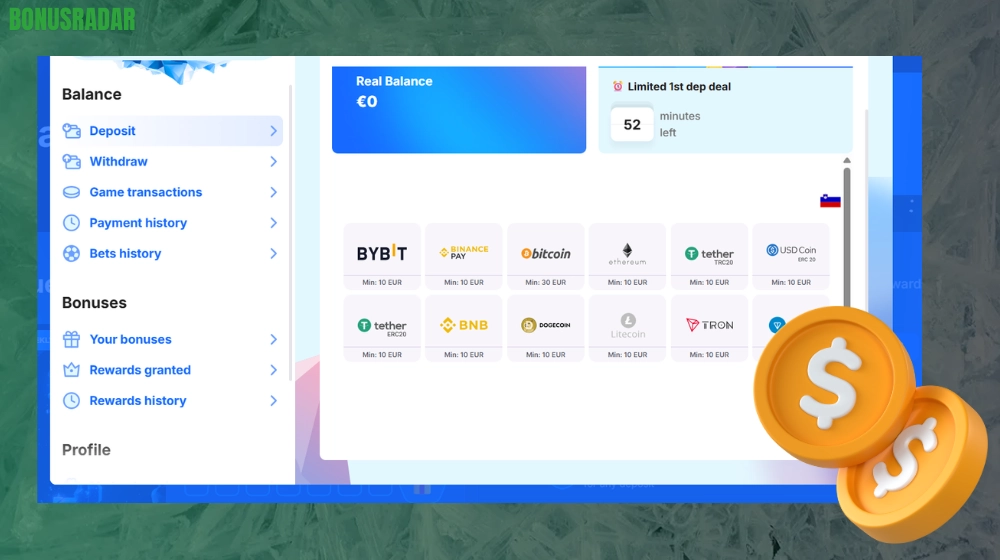 Ice Casino načini plačil