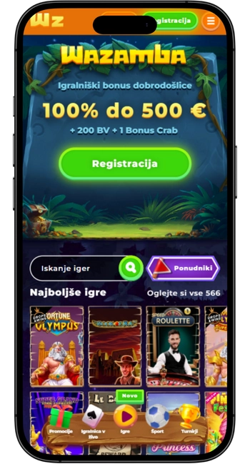 Wazamba Casino Mobilna združljivost