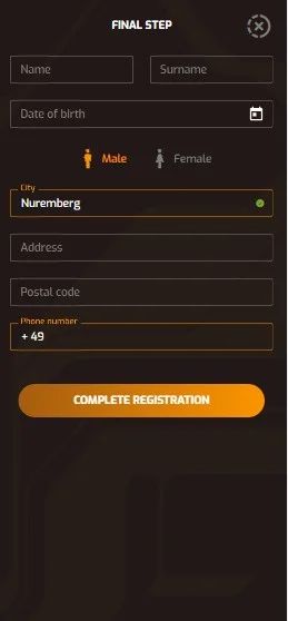 Izpolnite osebne podatke, vključno z imenom, spolom in telefonsko številko.
