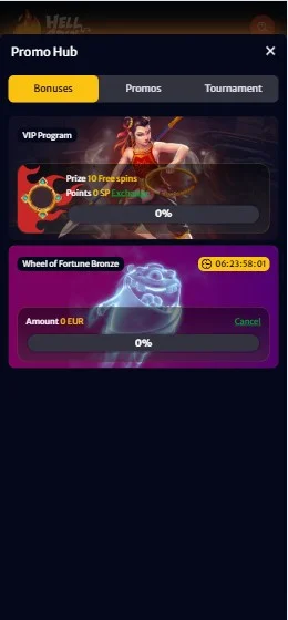 Aktiviraj bonus v razdelku Moji bonusi.