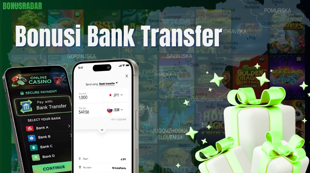 Bonusi in promocije v igralnicah Bank Transfer