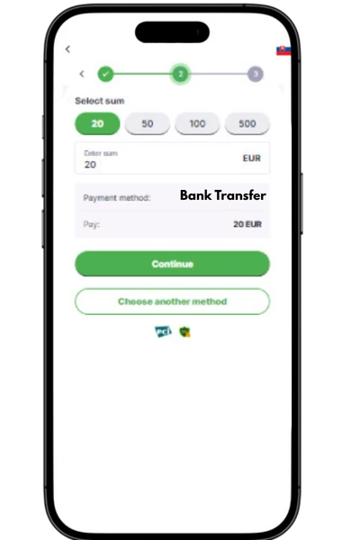 Kako izplačati dobitke z Bank Transfer