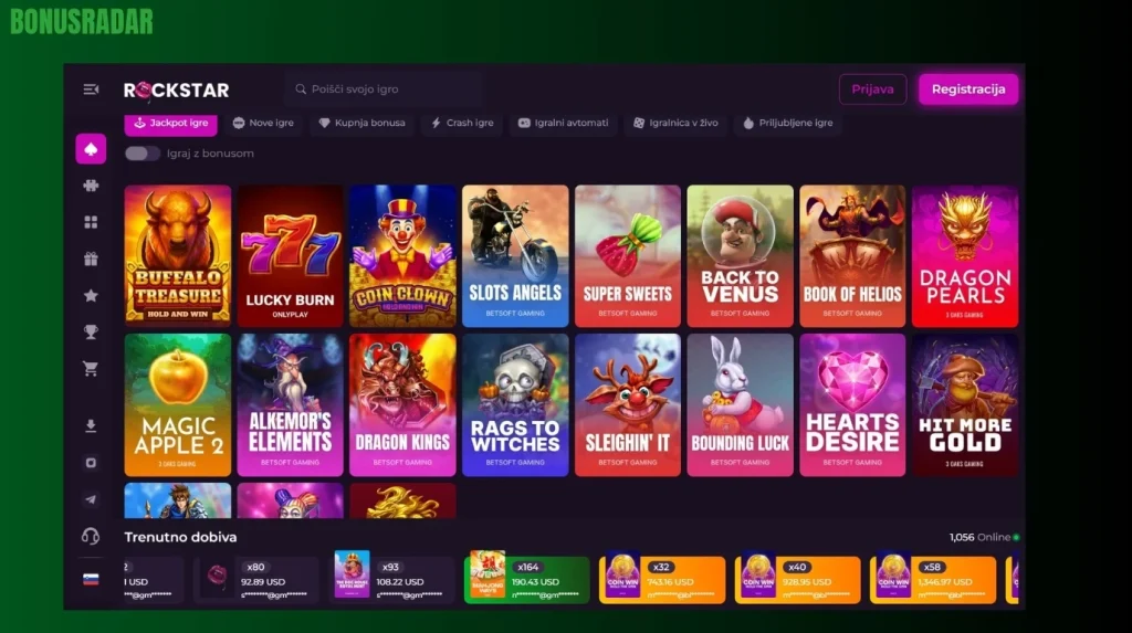 Igralni avtomati pri Rockstar Casino