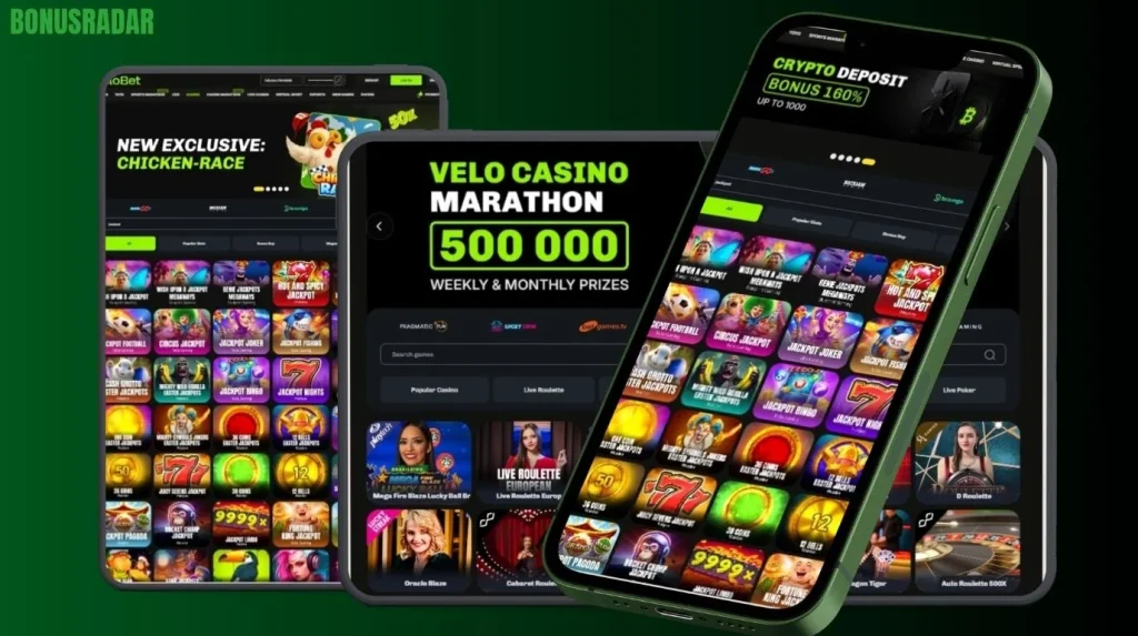 Mobilna izkušnja pri Velobet Casino