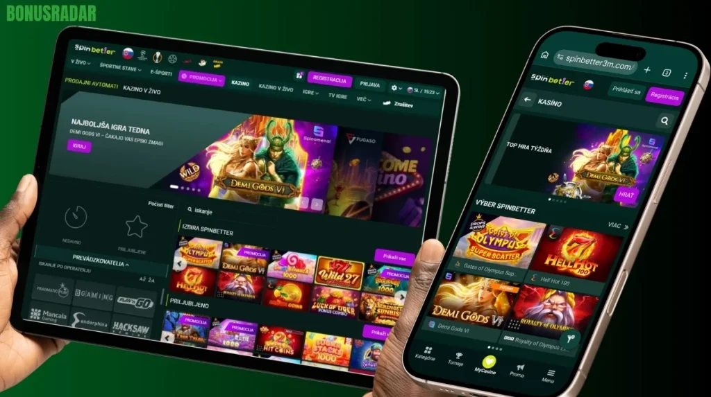 Mobilna izkušnja Spinbetter Casino
