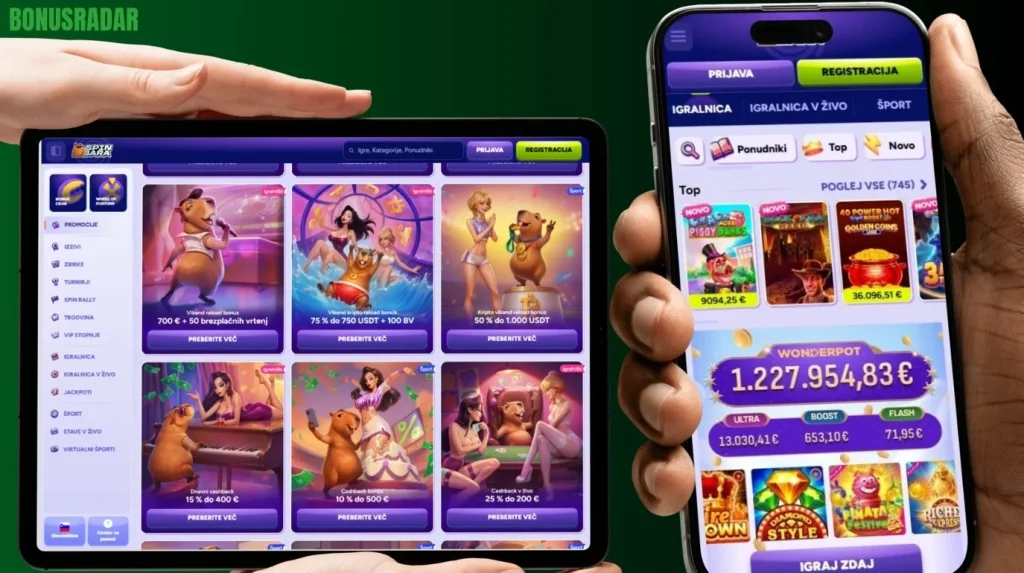 Mobilna izkušnja v SpinBara Casino