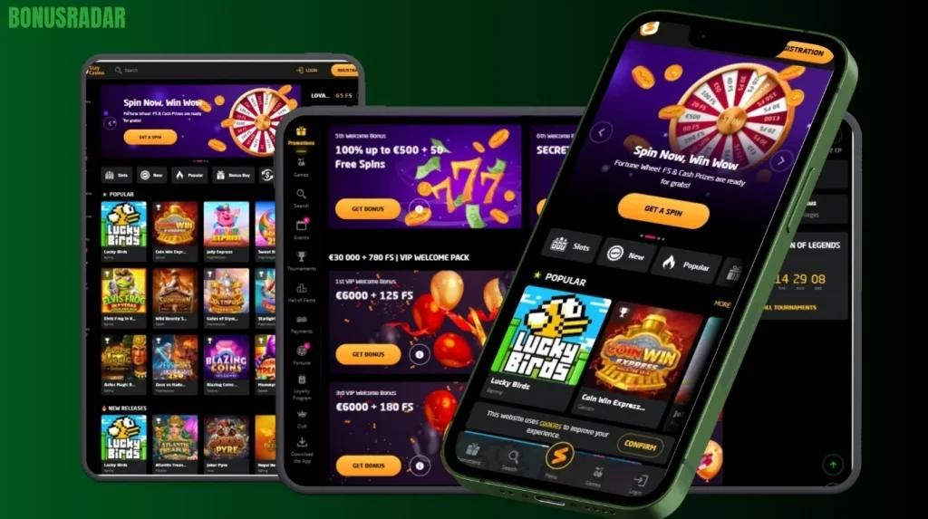 Mobilna izkušnja v Stay Casino