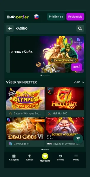 Obiščite uradno stran Spinbetter
