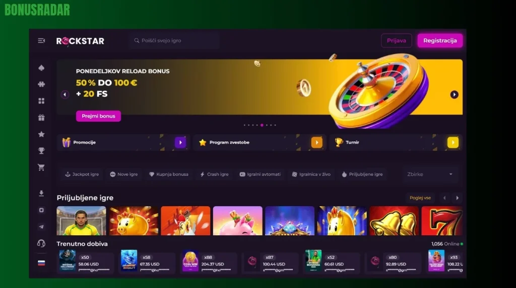 Oblikovanje in uporabnost Rockstar Casino