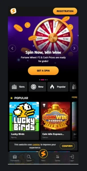 Obiščite spletno stran Stay Casino in kliknite gumb za registracijo