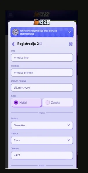 Dopolni podatke
