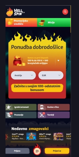 Uradna spletna stran HellSpin Casino