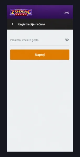 Zodiac Casino e-poštni naslov in geslo